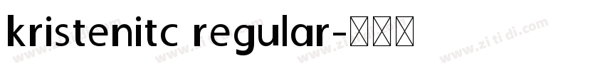kristenitc regular字体转换